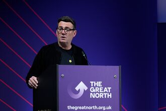 Andy Burnham in Leeds, on May 18.