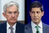 COMBO Federal Reserve Chair Jerome Powell and chair nominee Kevin Warsh