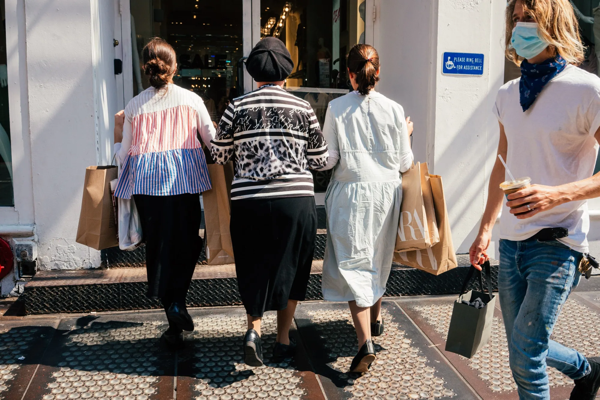 Shoppers In SoHo As Consumer Spending Figures Released 