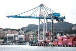 A gantry crane at the Port of Keelung in Keelung, Taiwan.