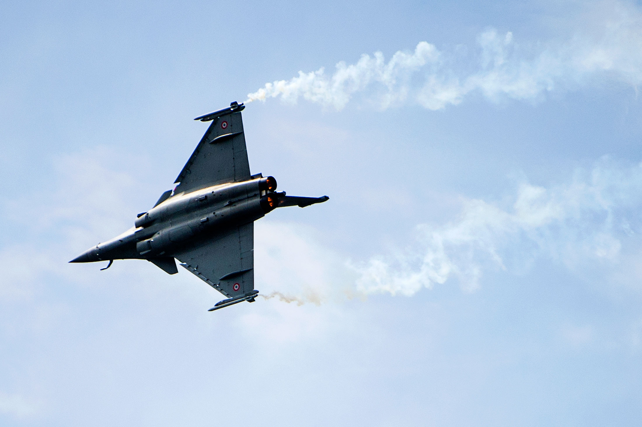 A file photo of a French air force Rafale fighter jet.

