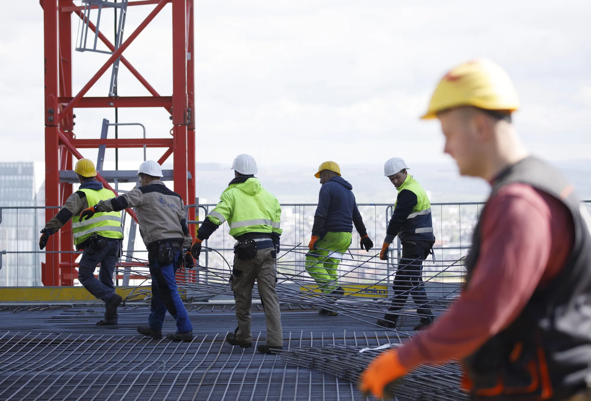 Construction Inside Omniturm Tower As German Residential Property Prices Rise At Fastest Pace In Decades
