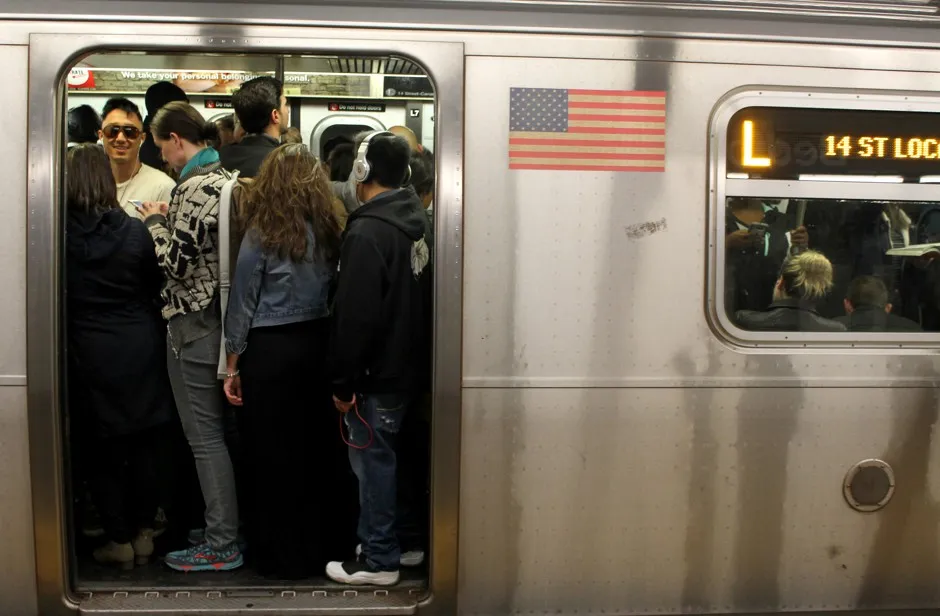 On the subway, no one can hear you fart. 