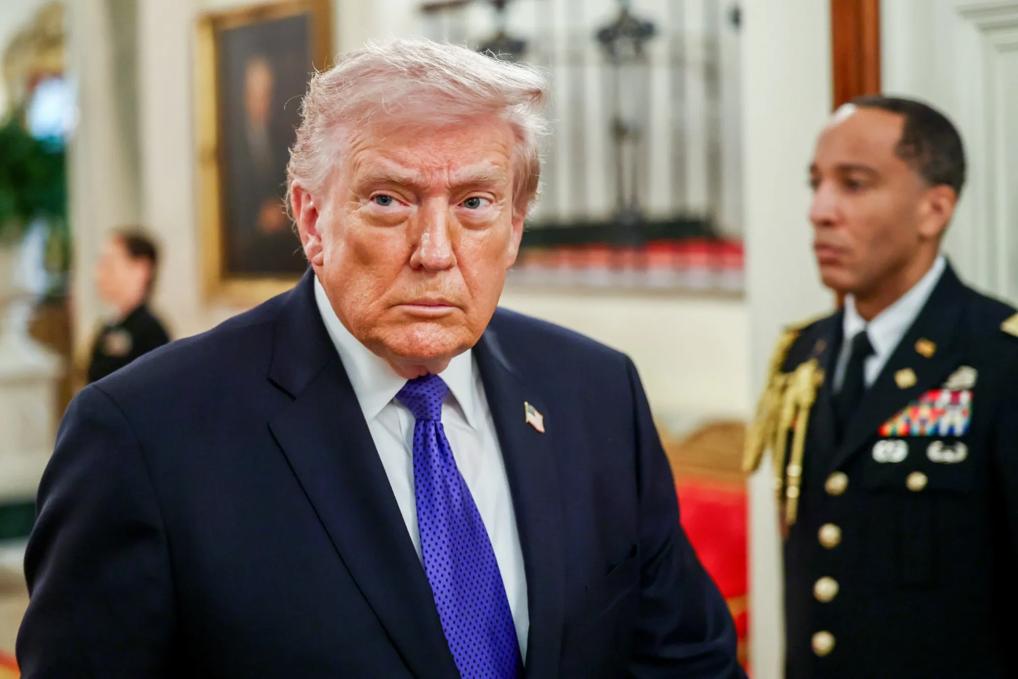 US President Donald Trump at the White House in Washington on March 2.