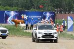 Driverless cars compete during the 3rd World Intelligent Driving Challenge in Tianjin.