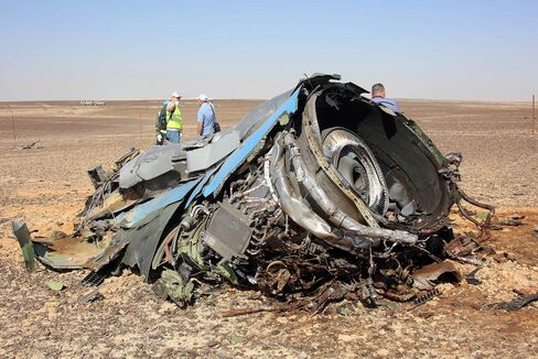 Russian airliner's crash site in Egypt's Sinai