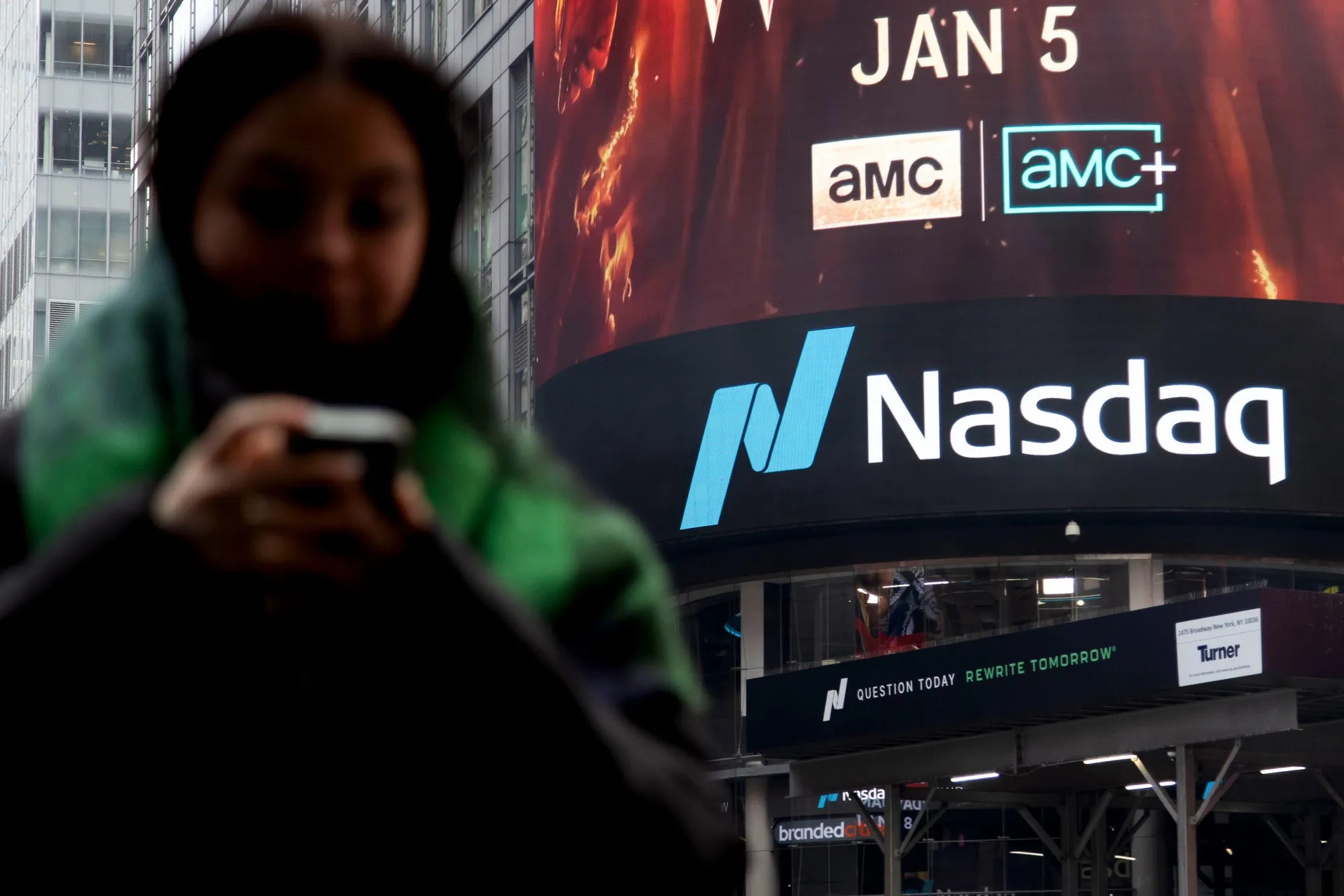 The Nasdaq MarketSite in New York.