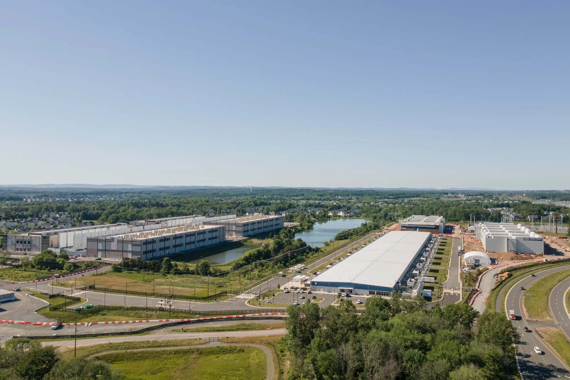 A Microsoft Azure and Amazon Web Services data center in Aldie, Virginia.