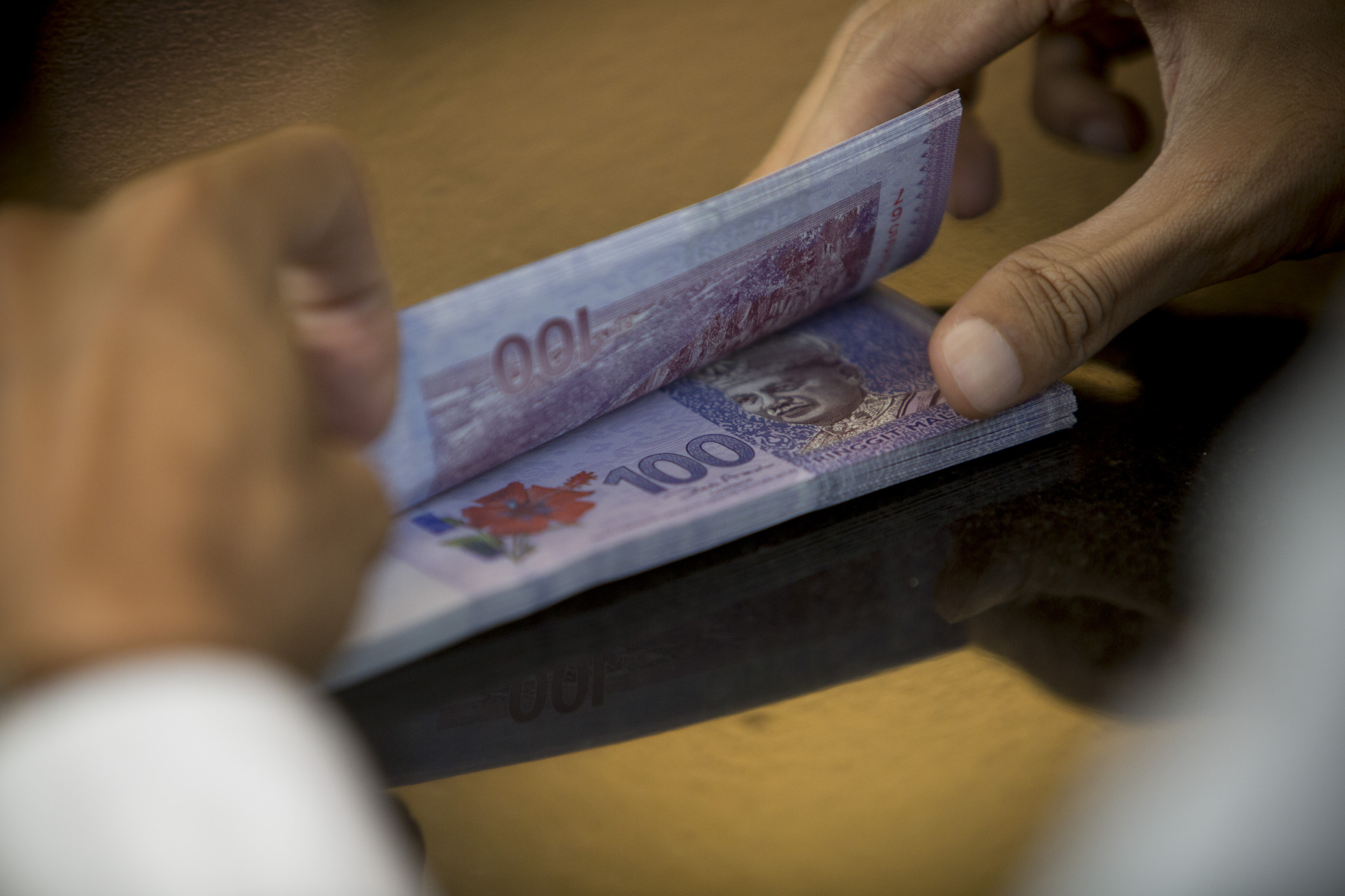 korean-currency-many-korean-bank-notes-placed-on-the-table-the-won-is