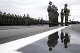 Japan Prime Minister Shinzo Abe Inspects Self-Defense Forces at Annual Review