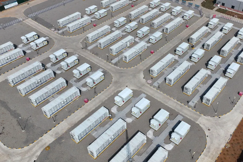 A battery installation in Shandong Province, China.