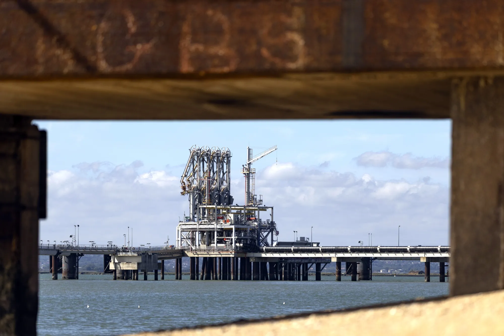 A liquefied natural gas pier at the Grain LNG importation terminal, operated by National Grid Plc, on the Isle of Grain, UK, on Aug. 22.