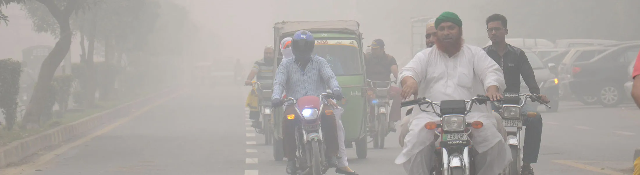 A dense layer of smog has been layered upon Lahore city and