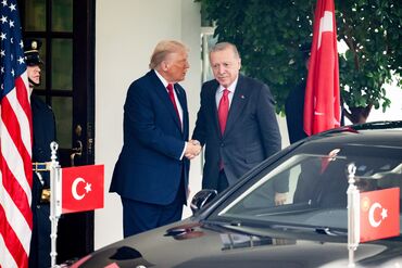 US President Donald Trump and Recep Tayyip Erdogan in Washington, DC, on Sept. 25.
