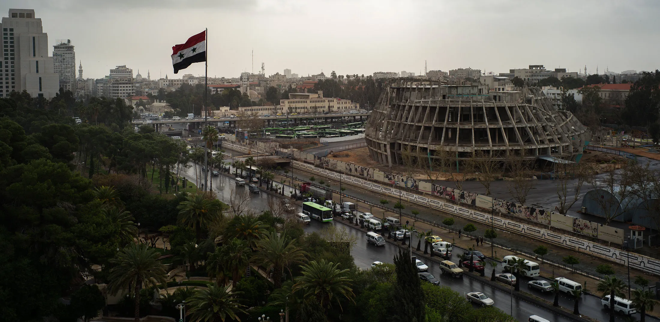 Damascus, Syria, March 14th, 2016: The city of Damascus is see