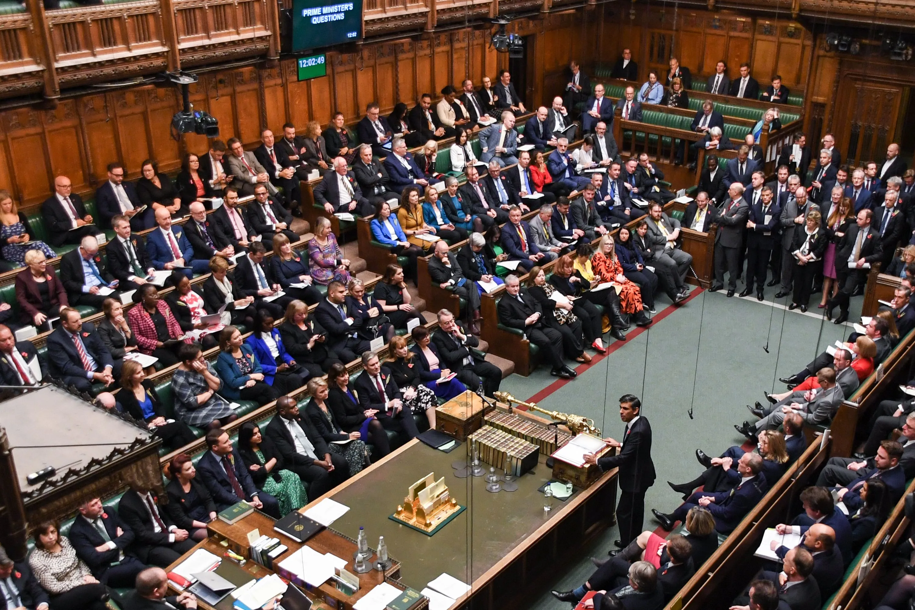 Rishi Sunak speaks&nbsp;in the House of Commons in London.