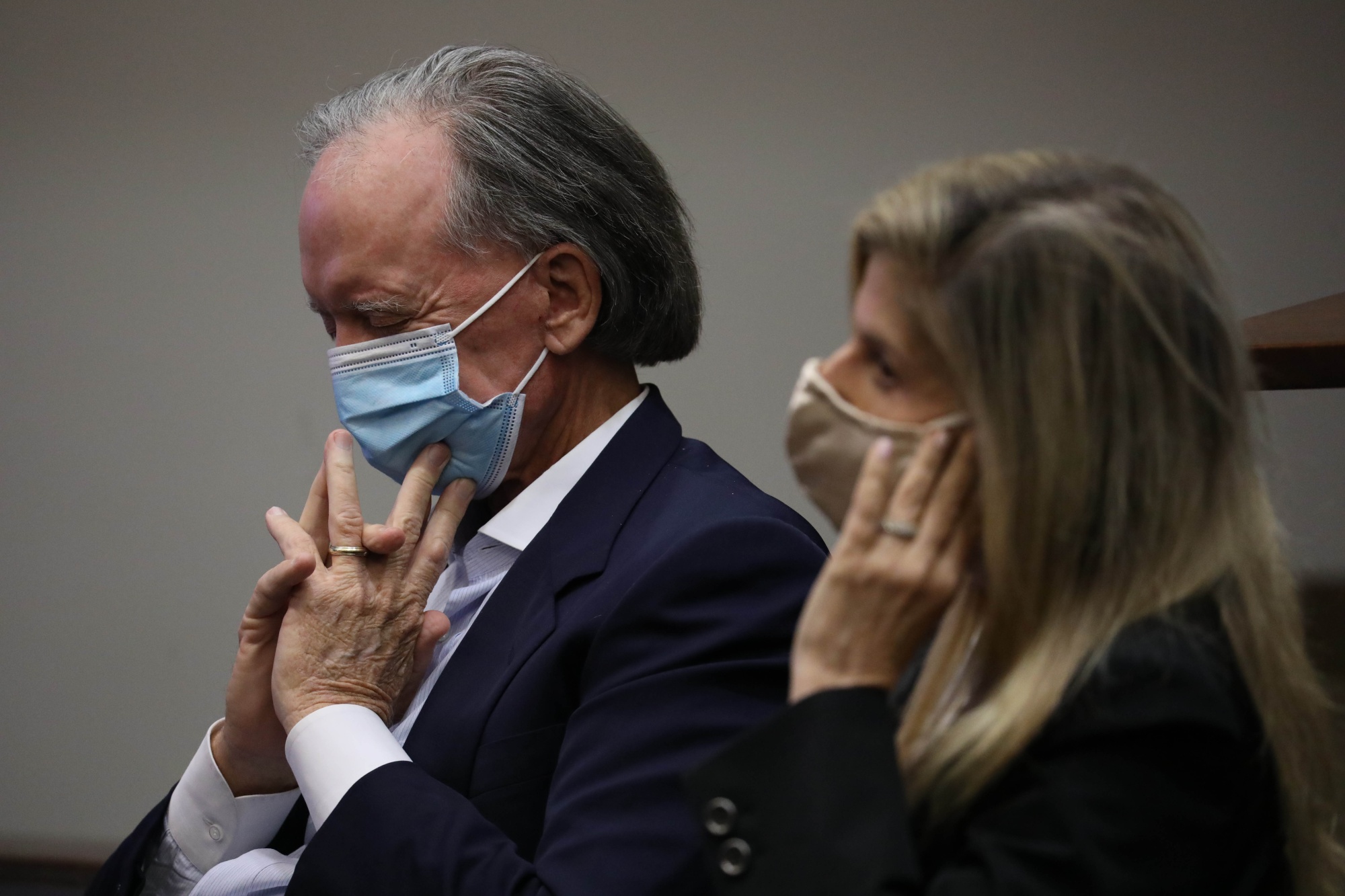 Bill and Amy Gross at state court in Santa Ana, Calif., on Oct. 1.