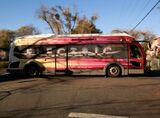An all electric Proterra bus moves through the neighborhoods on Route 60 in Stockton, California, on Wednesday December 28, 2016.The Stockton-based San Joaquin Regional Transit District currently operates two 35-foot Proterra buses in their fleet.
