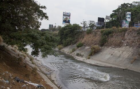 The Guaire river in Caracas, on April 16, 2016.