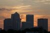 The sun sets behind the offices of HSBC Holdings Plc, center, the offices of Barclays Plc, right, and the One Canada Square skyscraper, left, in the Canary Wharf business, financial and shopping district in London, U.K., on Thursday, June 5, 2018. The owners of a Canary Wharf skyscraper leased to Citigroup Inc. are seeking to refinance the 661 million-pound ($882 million) loan used to buy it five years ago, two people with knowledge of the plan said.