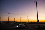 Electricity cables at sunrise in the Saulsville township, Pretoria, South Africa. 