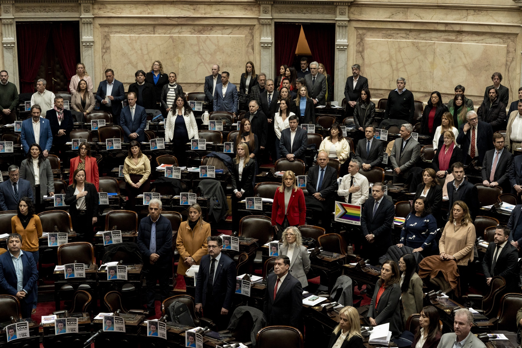 Lawmakers during the final Chamber of Deputies debate on President Javier Milei’s main reform bill in Buenos Aires on Thursday.