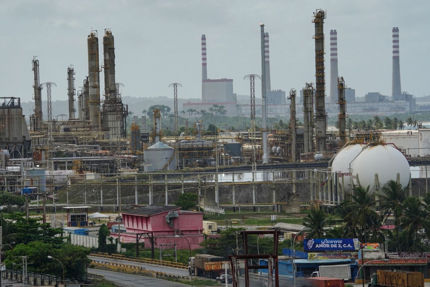 The Petroleos de Venezuela SA (PDVSA) El Palito refinery in El Palito, Venezuela, on March 9.&nbsp;