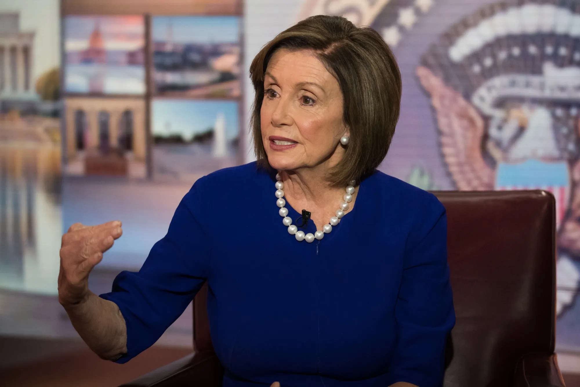 Nancy Pelosi during a Bloomberg Television interview in New York, Nov. 1.