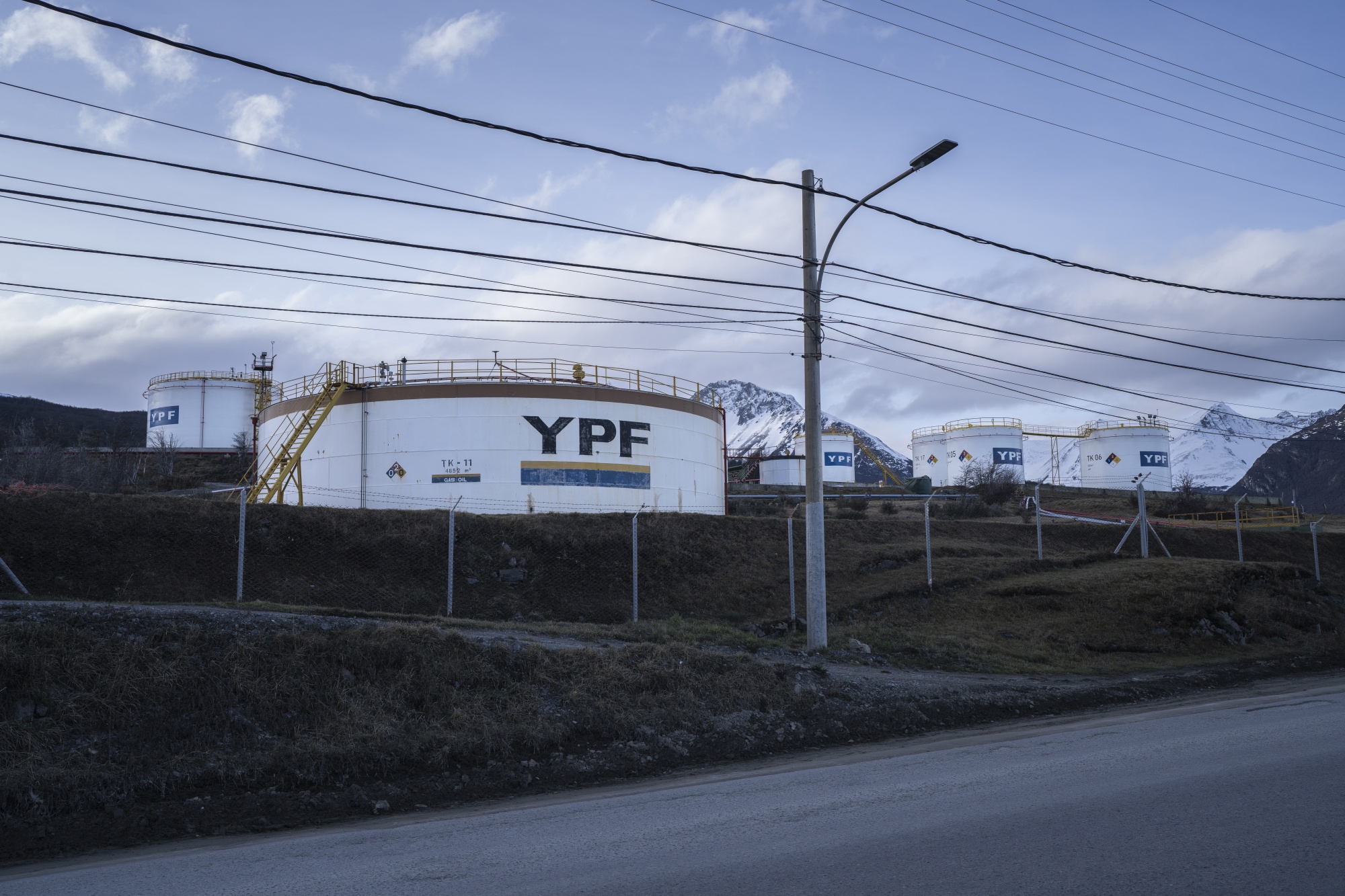 A YPF SA storage terminal in Ushuaia, Tierra del Fuego, Argentina.