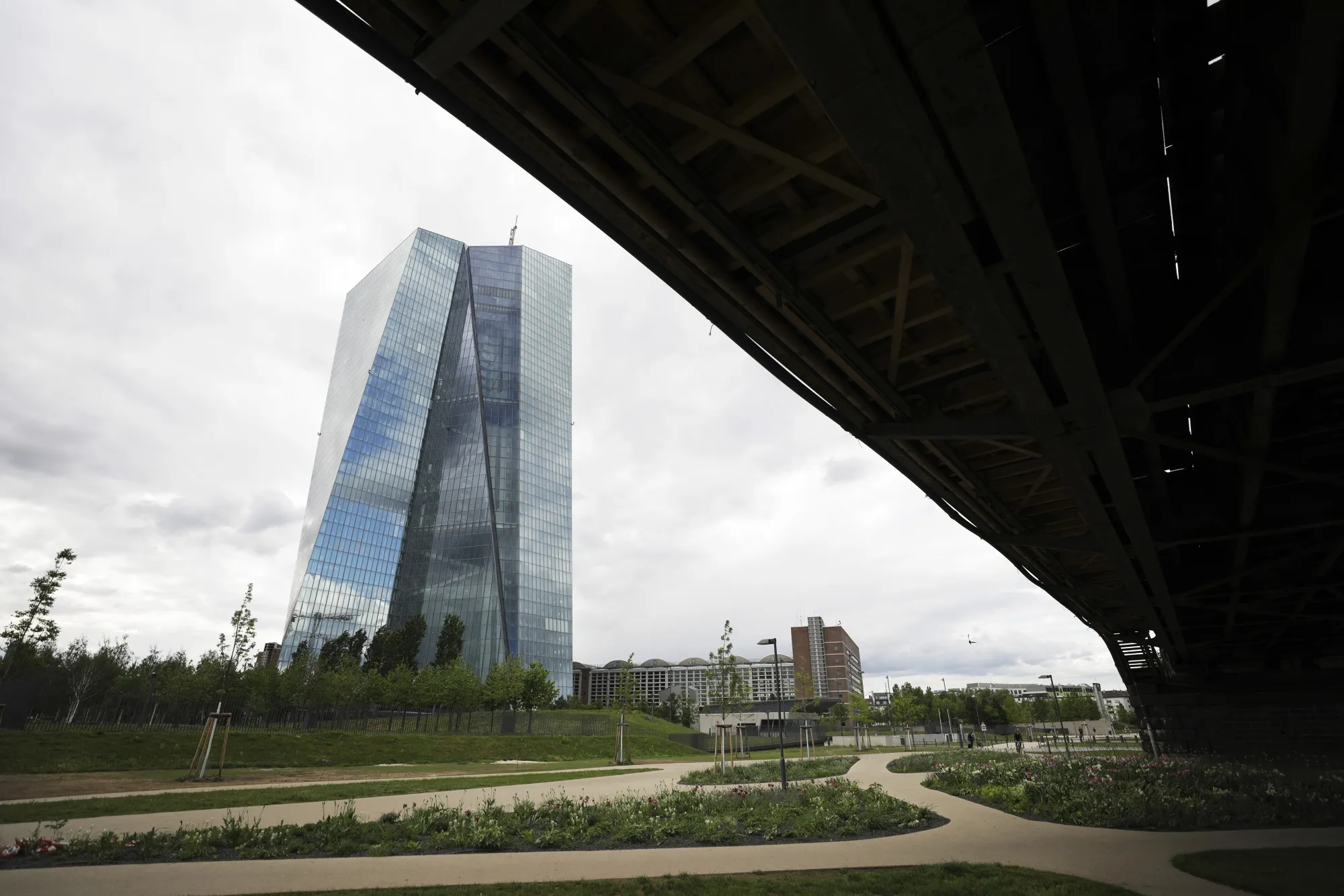 European Central Bank headquarters in Frankfurt, Germany.