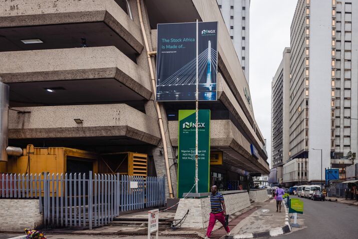 Lagos Business District as Nigerian Inflation Hits Almost 18-year High