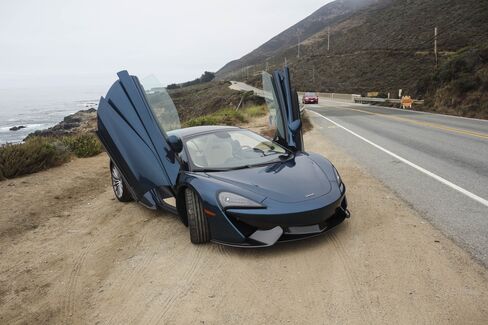 The Pacific Blue color of the 570GT is a new look for McLaren, which is known for its orange racing hue.