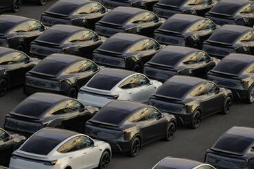 Vehicles at Yokohama Port Ahead of Trade Figures