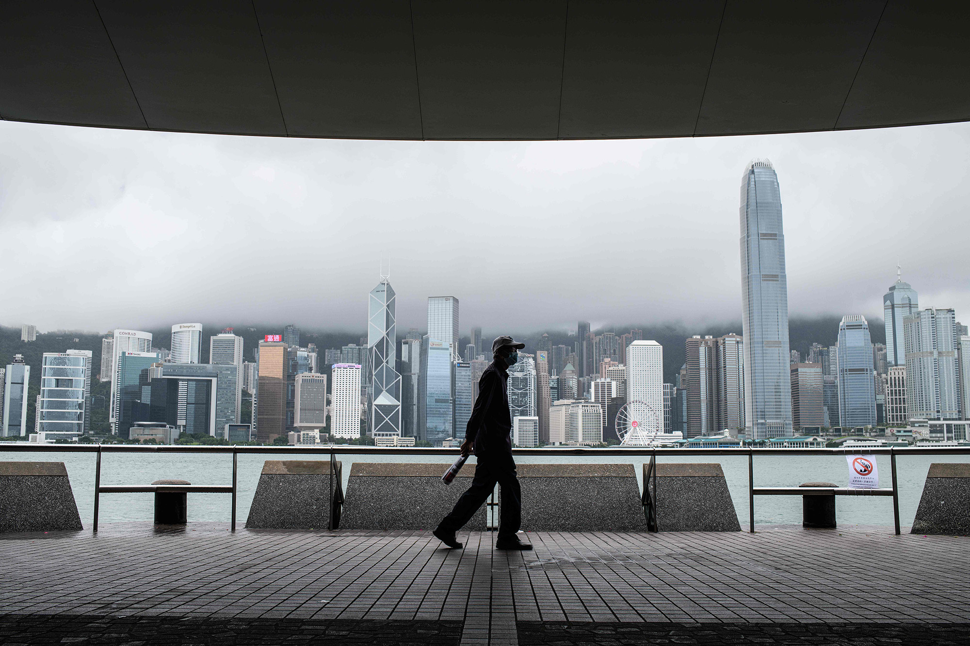 The Hong Kong Island skyline.