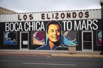 An Elon Musk tribute mural in downtown&nbsp;Brownsville, Texas.