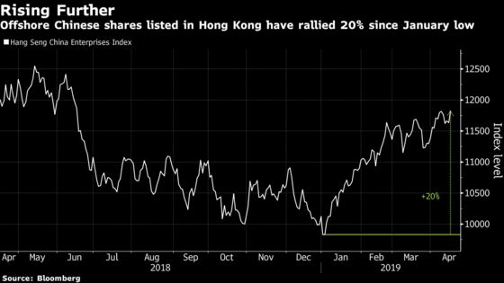 Chinese Stocks Rally Most in Two Weeks