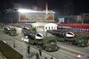 This photo provided by the North Korean government shows missiles during a military parade marking the ruling party congress, at Kim Il Sung Square in Pyongyang, North Korea Thursday, Jan. 14, 2021. Independent journalists were not given access to cover the event depicted in this image distributed by the North Korean government. The content of this image is as provided and cannot be independently verified. Korean language watermark on image as provided by source