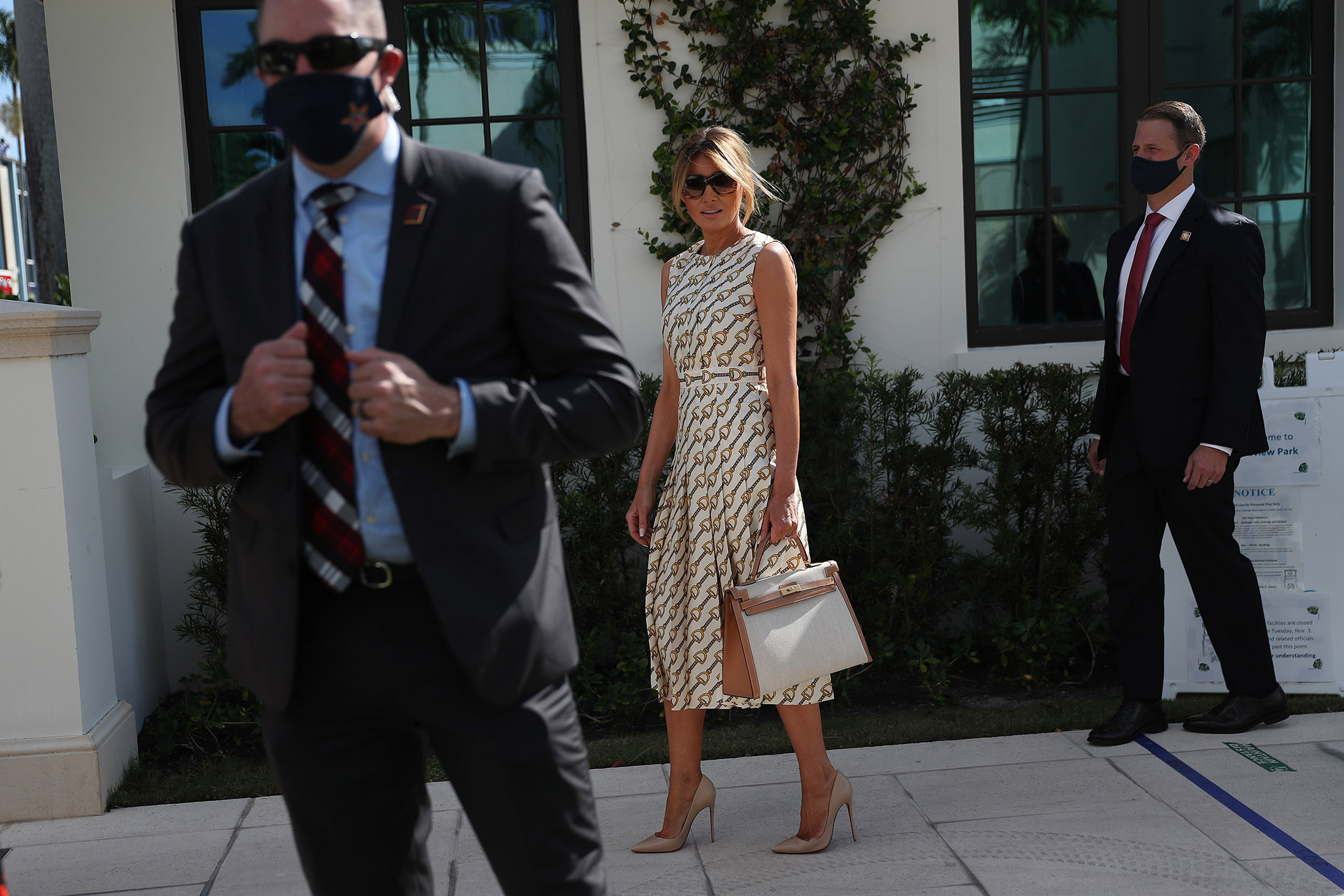 First Lady Melania Trump Casts Her Vote In The 2020 Presidential Election