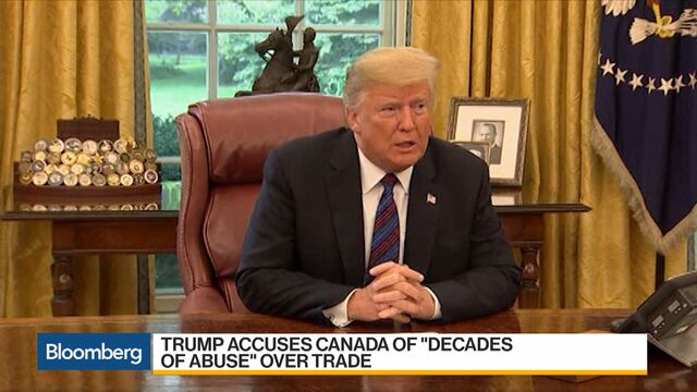 Trump Slams Canada's `Decades Of Abuse' After Nafta Talks Stall - Bloomberg