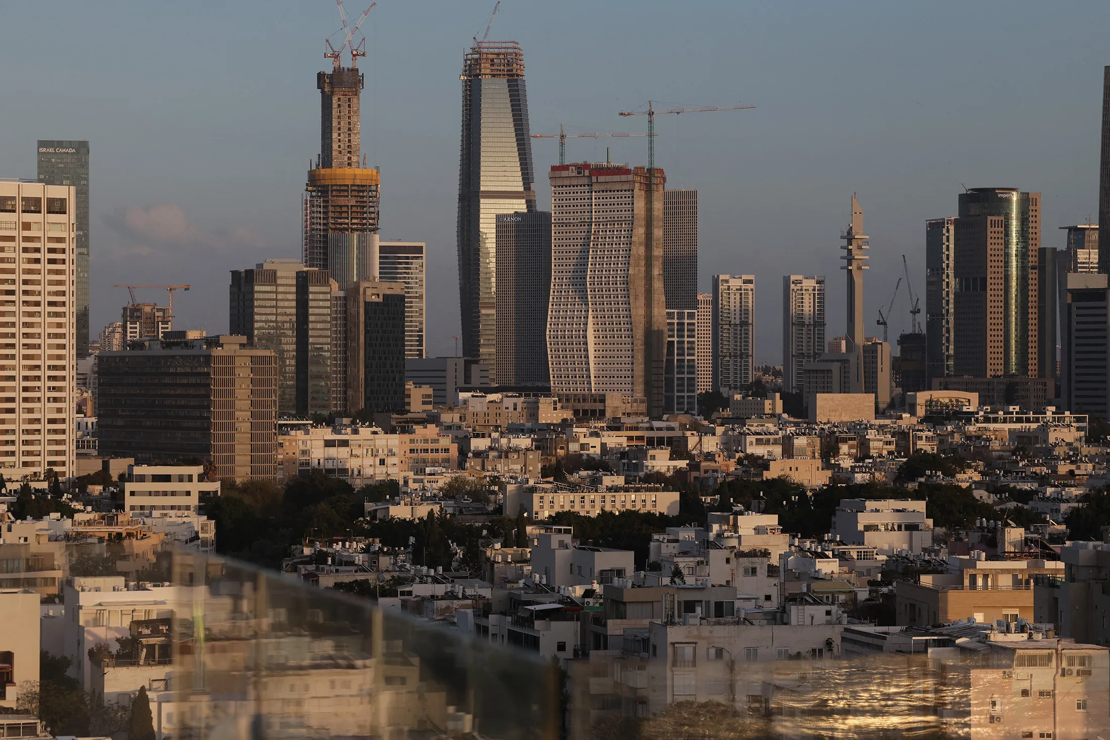 The skyline of&nbsp;of Tel Aviv on March 22.