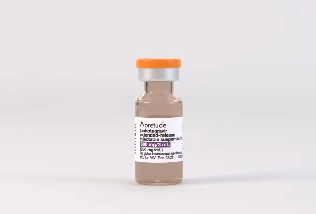 ViiV Healthcare Ltd.'s HIV prevention injection cabotegravir, also known by the brand name Apretude.
