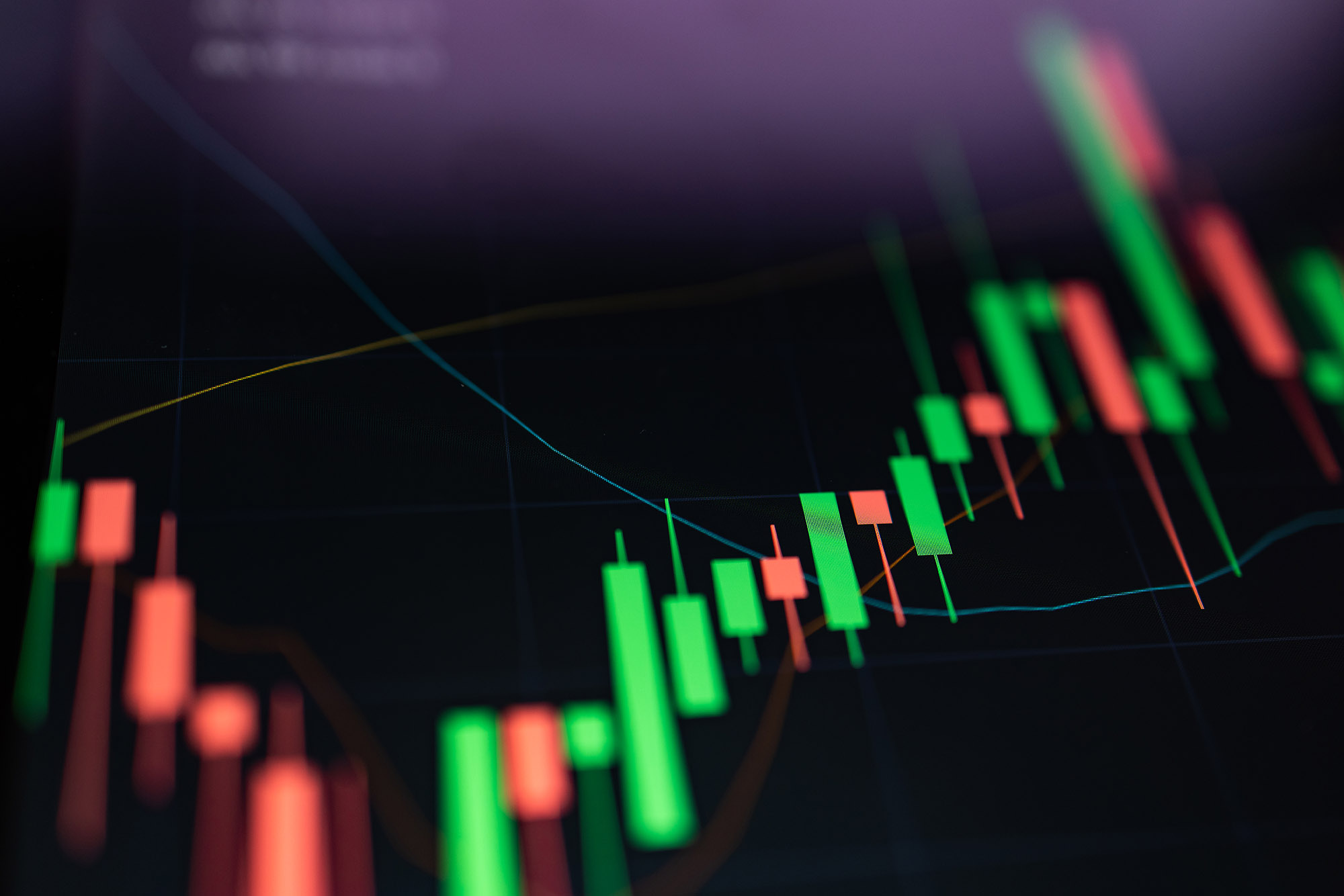 Background for investment and wealth. Depicts TradingView financial market chart. Photographer: panithan pholpanichrassamee/Moment RF