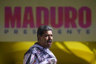 President Nicolas Maduro Holds Campaign Rally Ahead Of Elections
