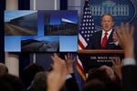 Oft-embattled White House press secretary Sean Spicer, talking wall. 