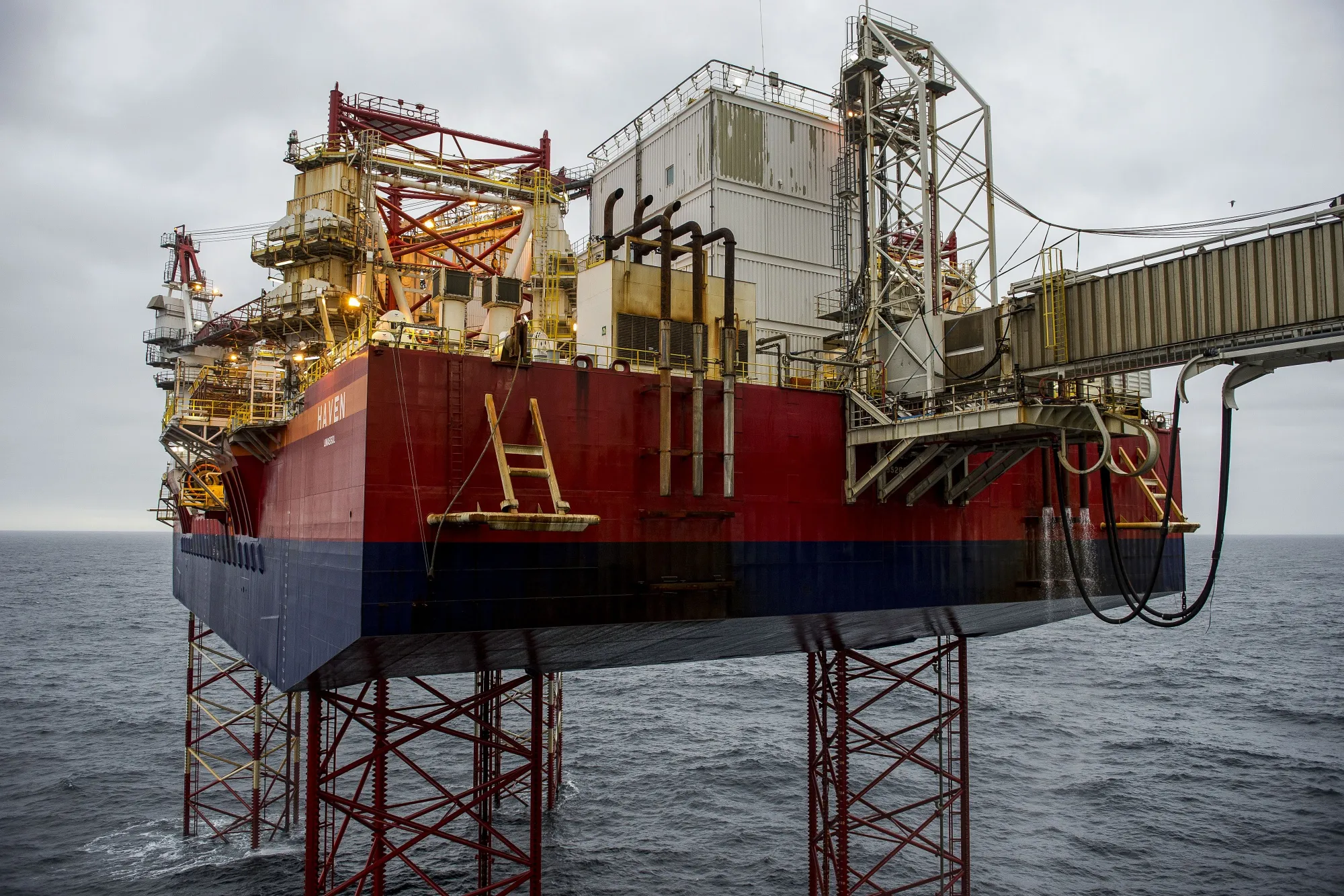 Oil rig Norway in the North Sea