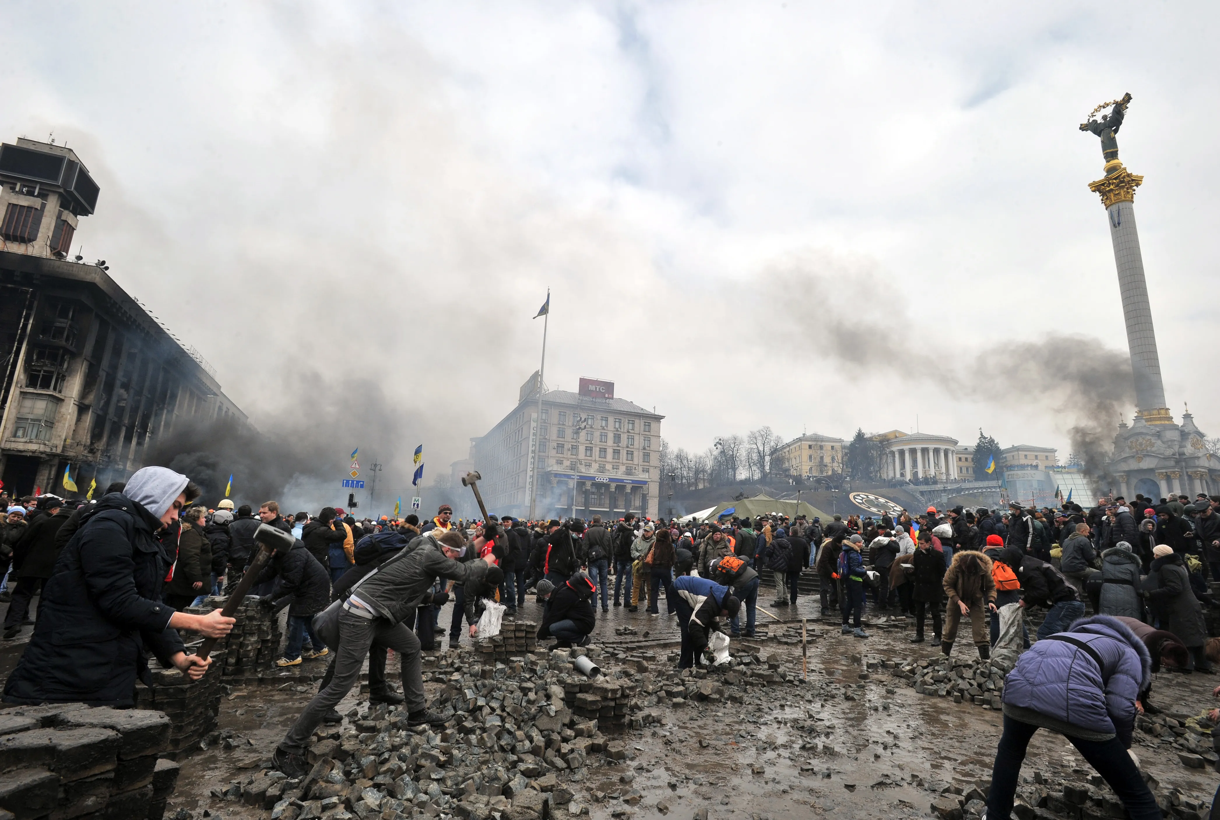 Hatred is running deeper on the streets of Kiev. Photographer: Genya Savilov/AFP/Getty Images
