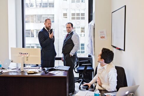 Parscale and his colleagues in his Trump Tower office.