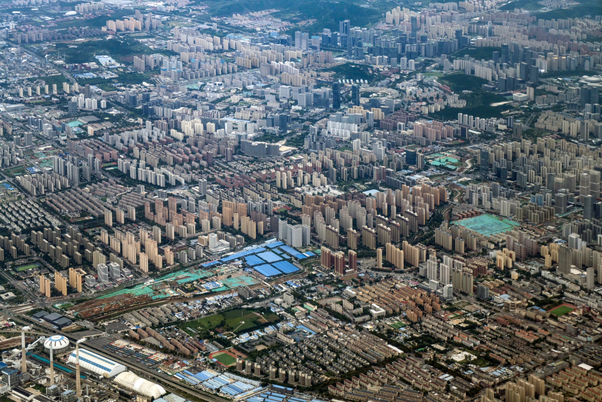 A bird's-eye view of Jinan in Shandong province