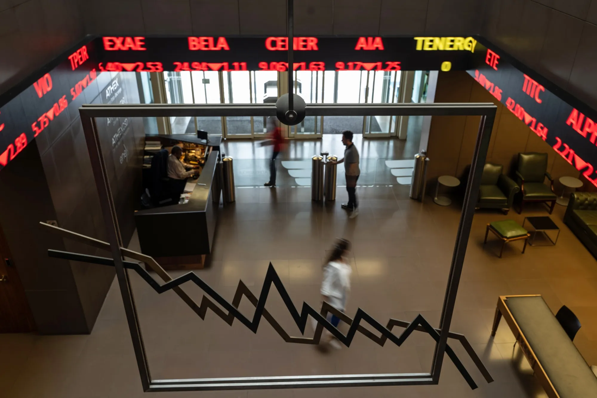 The Athens Stock Exchange.