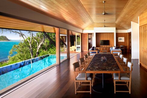 The Beach House pavilion at Qualia seats 10 for dinner, have a private pool, prime views of the regatta—and rented for AU$2,900 a night during the race week.
